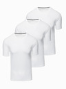 Ombre Clothing Sada tří kusů pánských bavlněncýh triček BASIC s kulatým výstřihem Ombre Clothing