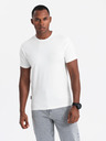 Ombre Clothing Sada tří kusů pánských bavlněncýh triček BASIC s kulatým výstřihem Ombre Clothing