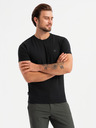 Ombre Clothing Sada tří kusů pánských bavlněncýh triček BASIC s kulatým výstřihem Ombre Clothing