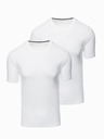 Ombre Clothing Sada tří kusů pánských bavlněncýh triček BASIC s kulatým výstřihem Ombre Clothing