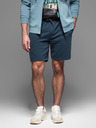 Ombre Clothing Pánské bavlněné teplákové šortky BASIC modré Ombre Clothing