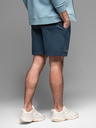 Ombre Clothing Pánské bavlněné teplákové šortky BASIC modré Ombre Clothing