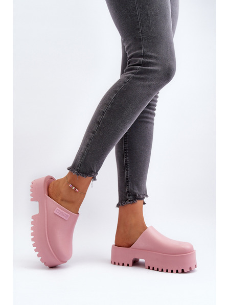 BIG STAR SHOES Dámské pantofle s masivní podrážkou Big Star Pink