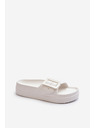 BIG STAR SHOES Dámské pěnové pantofle na platformě s přezkou Big Star
