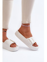 BIG STAR SHOES Dámské pěnové pantofle na platformě s přezkou Big Star