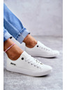 BIG STAR SHOES Dámské nízké kožené tenisky Big Star Bílé