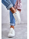 BIG STAR SHOES Dámské nízké kožené tenisky Big Star Bílé