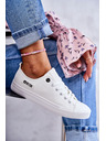 BIG STAR SHOES Dámské nízké kožené tenisky Big Star Bílé