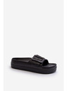 BIG STAR SHOES Dámské pěnové pantofle na platformě s přezkou Big Star černá