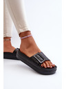 BIG STAR SHOES Dámské pěnové pantofle na platformě s přezkou Big Star černá