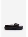 BIG STAR SHOES Dámské pěnové pantofle na platformě s přezkou Big Star černá
