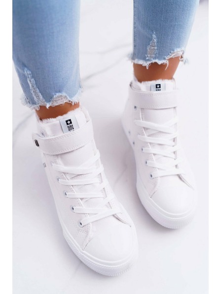 BIG STAR SHOES Insulated Leather Sneakers BIG STAR White Velikost: