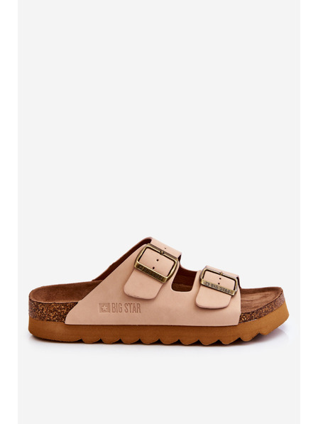 BIG STAR SHOES Klasické dámské pantofle Big Star LL274478 Béžové