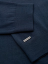 Ombre Clothing Pánský pletený svetr se strukturovanými puntíky - tmavě modrý Ombre Clothing