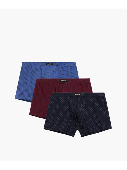Atlantic Pánské boxerky ATLANTIC 3Pack - vícebarevné