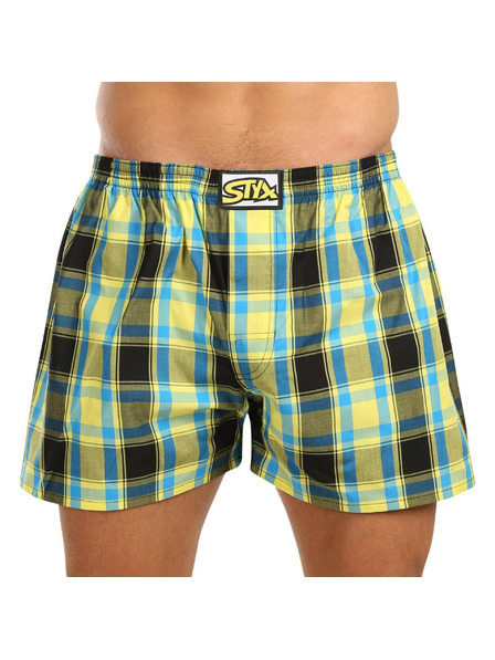Styx Sada tří - pánské trenky Styx klasická guma nadrozměr vícebarevné