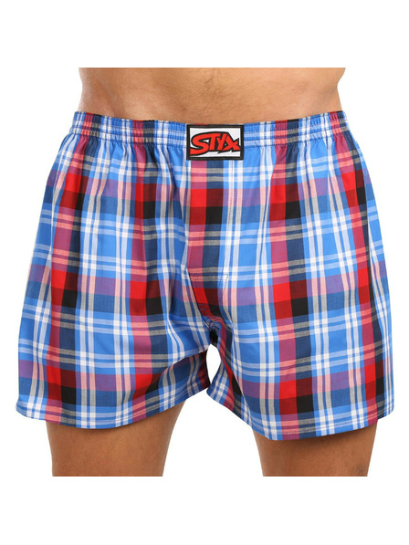 Styx Sada tří - pánské trenky Styx klasická guma nadrozměr vícebarevné