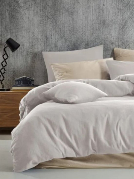 Kvalitex Francouzské mušelínové povlečení 220x200, 70x90cm smetanové Kvalitex
