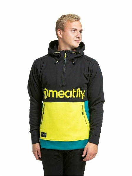 Meatfly Meatfly pánská technická mikina Tason Lime / Black | Černá | Velikost