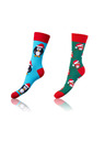 Bellinda CRAZY SOCKS 2x - Veselé ponožky 2 páry - light blue - green