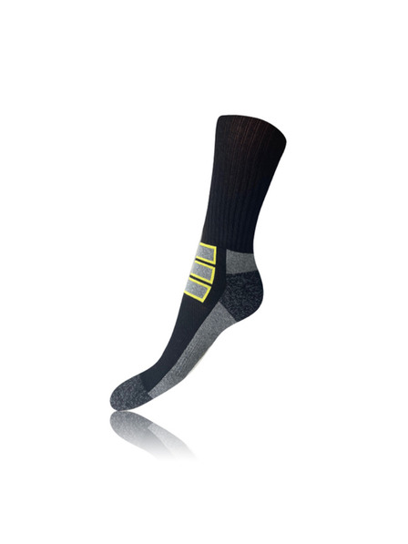 Bellinda OUTDOOR SOCKS - Ponožky pro turistickou a pracovní obuv - černá - žlutá
