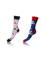Bellinda CRAZY SOCKS 2x - Veselé ponožky 2 páry - šedá - modrá