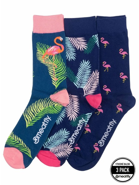 Meatfly Meatfly ponožky Lexy Triple Pack Flamingo | Mnohobarevná | Velikost