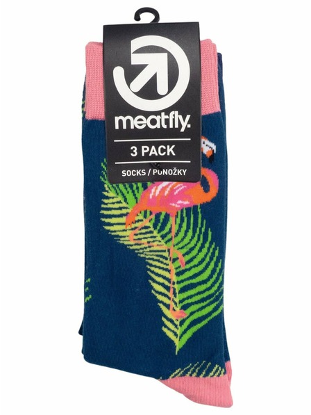 Meatfly Meatfly ponožky Lexy Triple Pack Flamingo | Mnohobarevná | Velikost