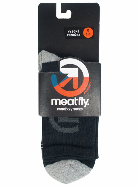 Meatfly Meatfly ponožky Long Bike Black | Černá | Velikost