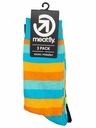 Meatfly Meatfly ponožky Lexy Triple Pack Orange Stripes | Mnohobarevná | Velikost