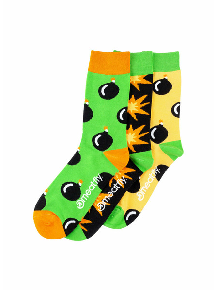Meatfly Meatfly ponožky Bomb socks - S19 Triple pack | Mnohobarevná | Velikost