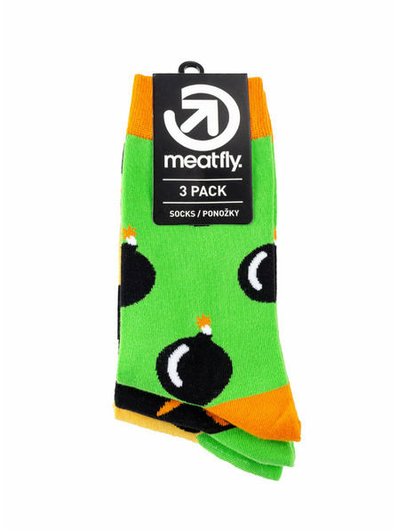 Meatfly Meatfly ponožky Bomb socks - S19 Triple pack | Mnohobarevná | Velikost