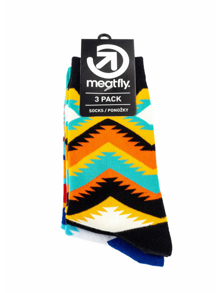 Meatfly Meatfly ponožky Arizona socks - S19 Triple pack | Mnohobarevná | Velikost