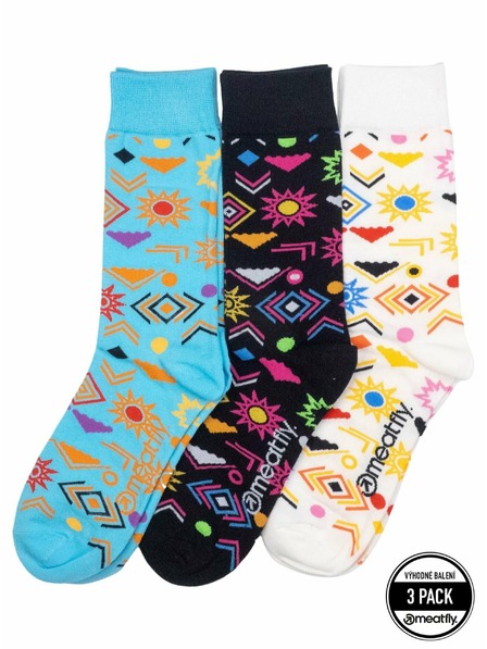 Meatfly Meatfly ponožky Lexy Triple Pack Aztec | Mnohobarevná | Velikost