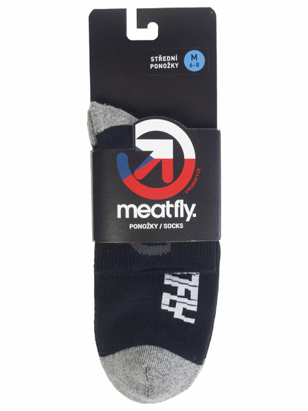 Meatfly Meatfly ponožky Middle Bike Black | Černá | Velikost