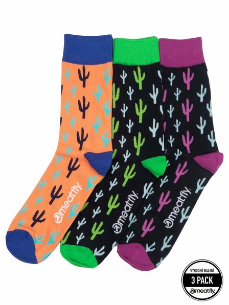 Meatfly Meatfly ponožky Lexy Triple Pack Cactus | Mnohobarevná | Velikost