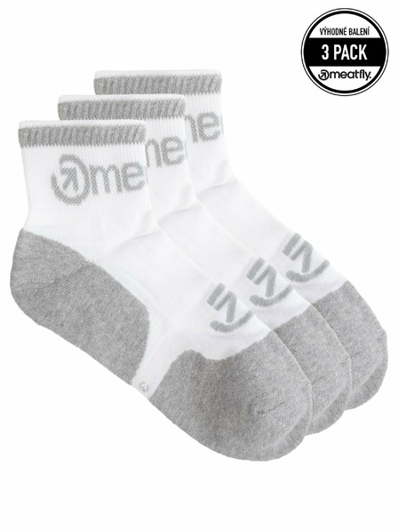 Meatfly Meatfly ponožky Middle Triple pack White | Bílá | Velikost