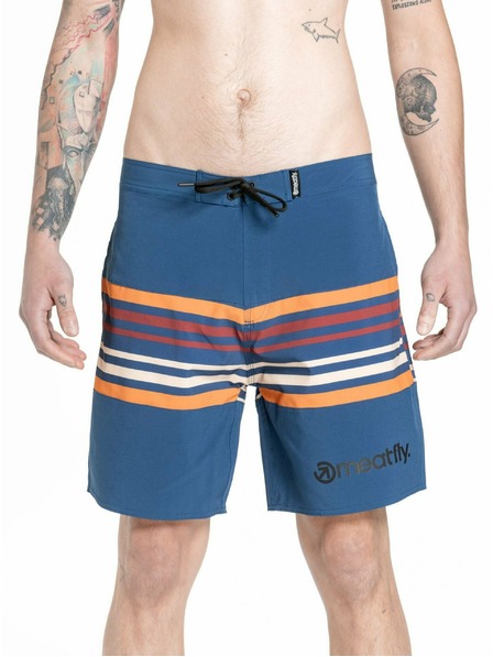 Meatfly Meatfly pánské plavky Ernie Boardshorts 19" Stripes Navy | Modrá | Velikost
