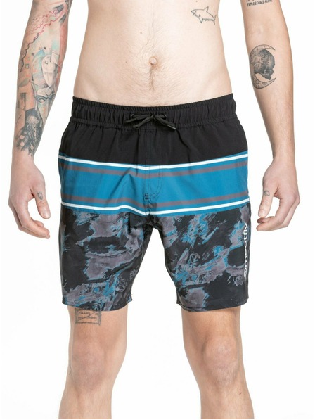 Meatfly Meatfly pánské plavky Keith Boardshorts 17" Mossy Petrol | Modrá | Velikost