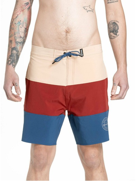 Meatfly Meatfly pánské plavky Ernie Boardshorts 19" Navy / Latte | Modrá | Velikost
