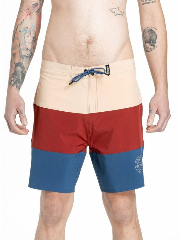 Meatfly Meatfly pánské plavky Ernie Boardshorts 19" Navy / Latte | Modrá | Velikost