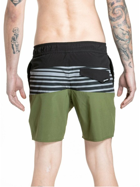 Meatfly Meatfly pánské plavky Keith Boardshorts 17" Olive / Black | Zelená | Velikost