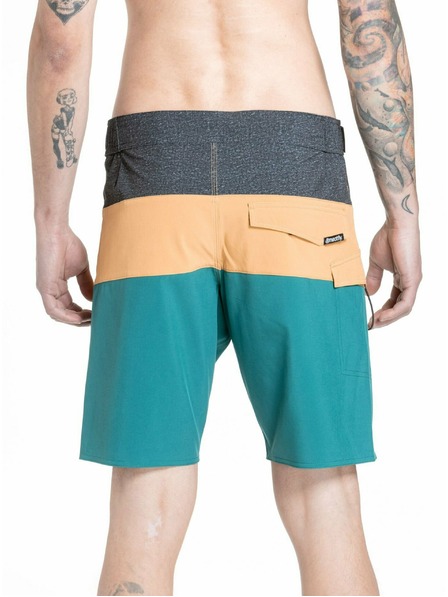 Meatfly Meatfly pánské plavky Mitch Boardshorts 21" Snake Green / Camel | Zelená | Velikost