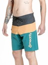 Meatfly Meatfly pánské plavky Mitch Boardshorts 21" Snake Green / Camel | Zelená | Velikost