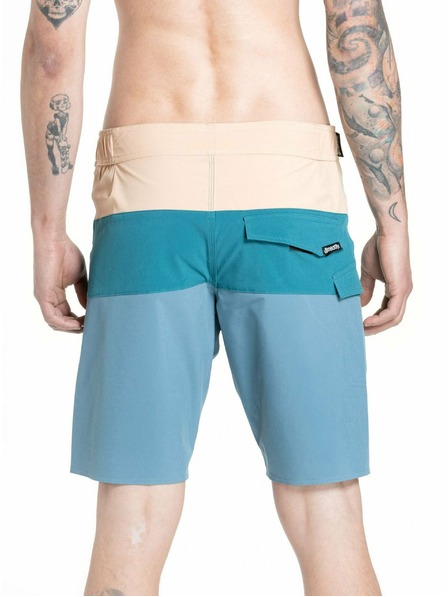 Meatfly Meatfly pánské plavky Mitch Boardshorts 21" Slate Blue / Latte | Modrá | Velikost