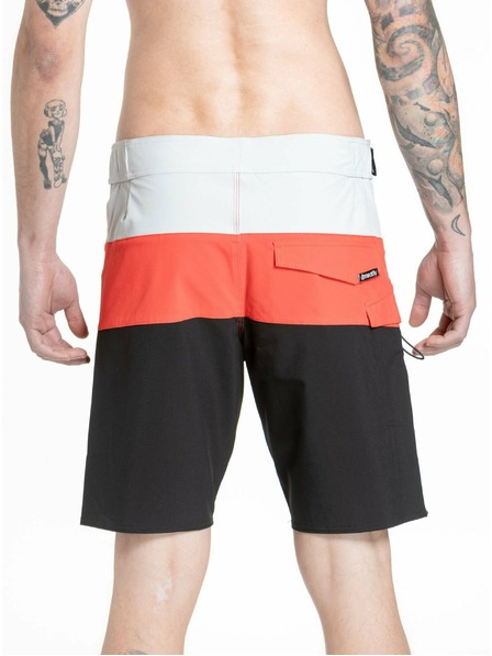Meatfly Meatfly pánské plavky Mitch Boardshorts 21" Red Orange / Black | Červená | Velikost