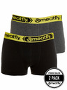 Meatfly Meatfly pánské boxerky Balboa Boxershorts Double Pack Grey Heather/Black | Černá | Velikost