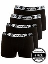 Meatfly Meatfly pánské boxerky Balboa Boxershorts Four Pack Black/Black | Černá | Velikost