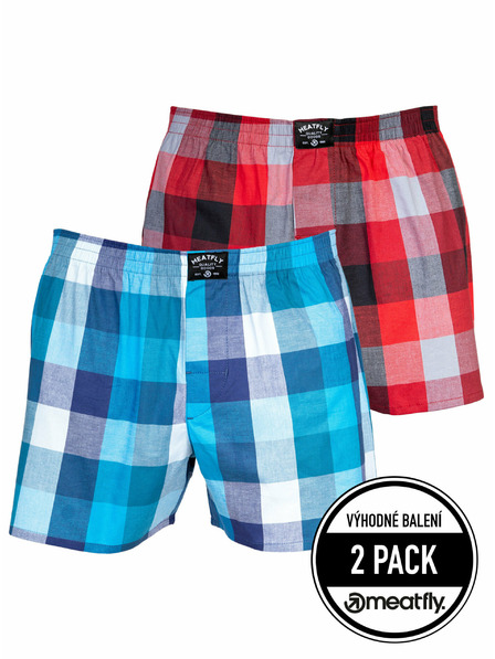 Meatfly Meatfly pánské boxerky Doug Blue / Red | Modrá | Velikost