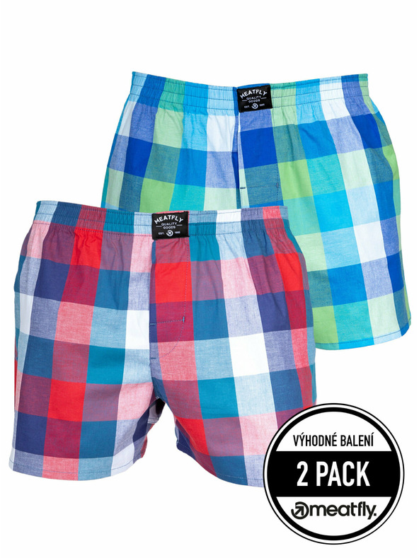 Meatfly Meatfly pánské boxerky Doug Navy Red / Green | Červená | Velikost
